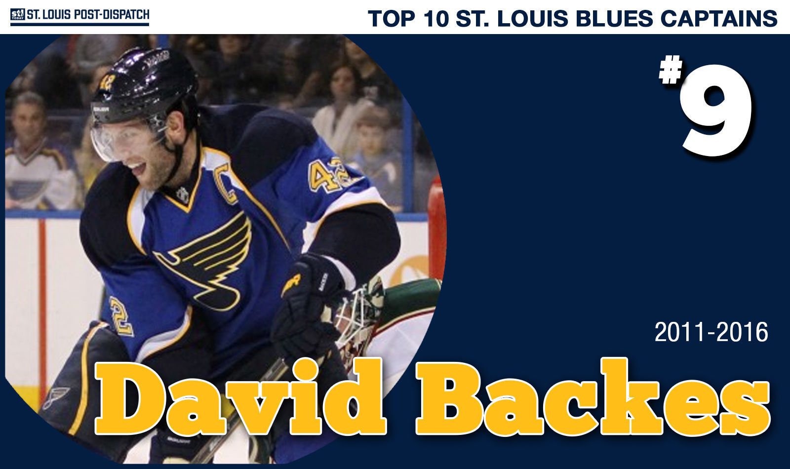 9. David Backes, 2011-2016